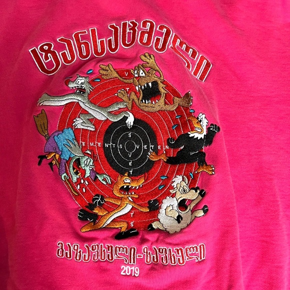 Vetements Pour Femme Tricots X Ete2019 Hoodie Pink Cartoons Sz L Demna Gvasalia - Picture 5 of 14